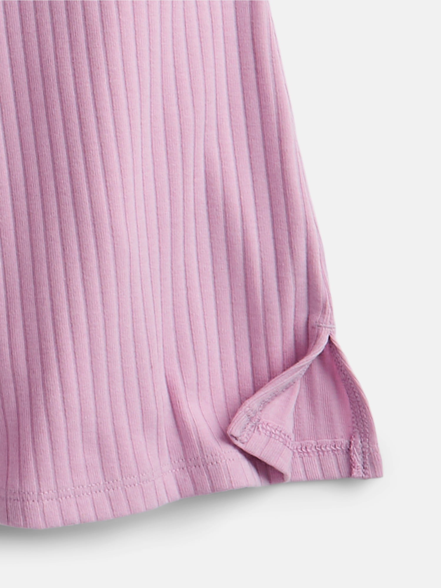 Wonder Nation Girls Rib Knit Top and Pants Set, 2-Piece, Sizes 4-18 & Plus