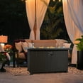 thumbnail image 3 of KOZYARD  50,000 BTU Outdoor Wicker Patio Propane Gas Fire Pit Table Grey, 3 of 5