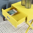 thumbnail image 6 of Pemberly Row One-Drawer Mid-Century Wood End Table in Yellow, 6 of 7