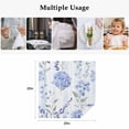 thumbnail image 4 of Hydrangea Leaves Cloth Napkins, Blue Striped Botanical Floral Washable and Reusable Dinner Napkins Set of 8, Table Napkin for Kitchen Party Birthday Wedding Hotel Housewarming 20"x20", 4 of 8