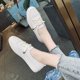 thumbnail image 4 of Zapatos blancos de mujer de talla grande de primavera y otoño, personalizados, de moda, sencillos, para viajes de ocio, zapatos de tabla japoneses para mujer, 4 of 5
