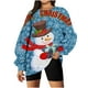 thumbnail image 1 of Sudaderas Navideñas de Cuello Redondo Para Mujer, Sudaderas Con Capucha de Manga Larga, Estampado Informal, Tops Holgados Con Cordón Y Bolsillos Odeerbi ODB193127, 1 of 6
