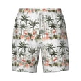 thumbnail image 4 of Lsque Mens Swim Trunks Flamingo Palm Trees Pattern - Bathing Suit Compression Liner - Beach Swim Shorts Swimwear - (S-3XL) - Stretch Quick Dry -Small, 4 of 9
