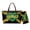 Black and Yellow-Jamaican Flag Palm Tree, variant on 2 Pcs Jamaican Flag Handbag and Wallet Set for Women Zippered Palm Tree Printed Top Handle Handbags Shoulder Bag Tote Purse with Wristlet for Party, Black and Yellow