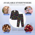 thumbnail image 7 of KLL Colorful Palms Sleepwear Mens Flannel Pajamas,Long Cotton Pj Set, 7 of 7