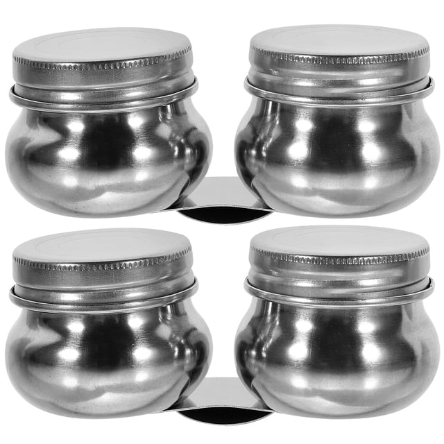 2 vasos de acero inoxidable para paletas, recipientes para limpiar pinturas al óleo.