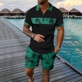 thumbnail image 6 of AJZIOJIRO Mens Summer Pullover T-Shirts Shorts Set S-3XL Casual Short Sleeve Cotton Shirt Tops Pants Set, 6 of 9