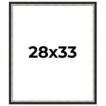 28x33 Frame Silver Real Wood Picture Frame Width 1.25 Inches | Interior Frame Depth 0.75 Inches |