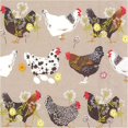 thumbnail image 2 of Ideal Home Range 20 Count Spatter Hens Linen Paper Cocktail Napkins, 2 of 6
