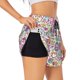 thumbnail image 1 of Balery Peace Love and Dove Flower Power Pantalones cortos deportivos para mujer con forro y dos bolsillos, elásticos, para entrenamiento, gimnasio, yoga-XX-Large, 1 of 7