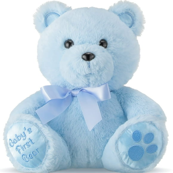 Peluche con forma de oso Chalyna, 25 cm, azul, para regalo de baby shower