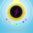 thumbnail image 4 of Auriculares inalámbricos Bluetooth 5.0 para niños con luz LED de 7 colores, auriculares con gancho para la oreja, micrófono incorporado plegable, adecuados para juegos/música/estudio de niños y niñas,, 4 of 5