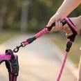 thumbnail image 4 of No Pull Dog Harness, Dog Harness No Pull, Dog Walking Harness, Harness for Dogs, Reflective Dog Leash, Adjustable Straps, Pink, 60 in, 1 Set, Backyard Training, 4 of 6