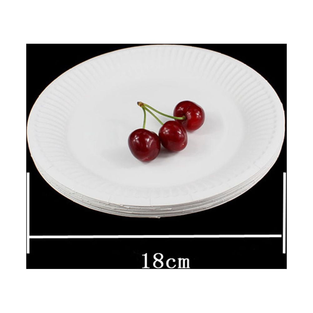 jojofuny 100 Pcs Party Supplies Paper Dish Plates for Family Reunion 7.1 x 7.1 x 0.8 in