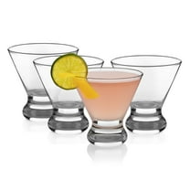 Libbey Cosmopolitan Stemless Martini Glasses, 8.25 Oz Dishwasher Safe Martini Glasses Set of 4, Martini Cups Set for Wedding Registries and More