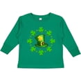 thumbnail image 3 of Inktastic St. Patricks Day shamrocks and hat Boys or Girls Long Sleeve Toddler T-Shirt, 3 of 5