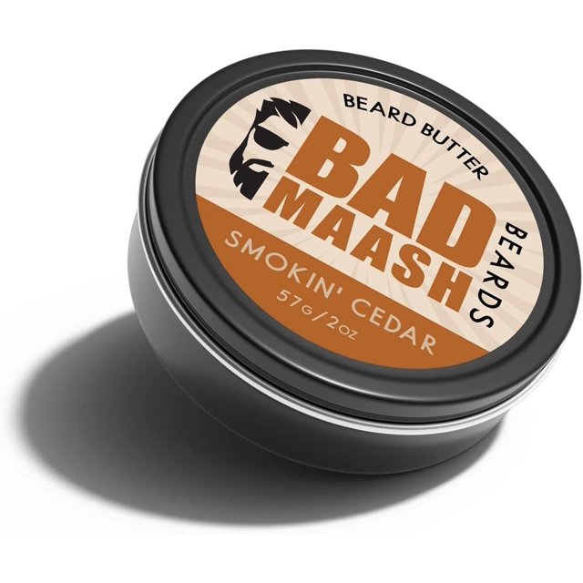 Badmaash Beards Beard Butter | Made in North America | 2oz Tin Infused with All-Natural Shea Butter | Extra Conditioning & Soothing Beard Butter for All Beard Types & Lengths