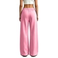 thumbnail image 4 of Evdexr Wide Leg Sweatpants Womens with Pockets Elastic Waist Baggy Trousers Fall Winter Palazzo Casual Pants Lightweight High Waisted Solid Color Joggers 2XL, 4 of 6