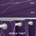thumbnail image 2 of Deconovo Blackout Curtains Noise Reducing Silver Foil Wave Print Thermal Insulated Drapes for Kids Room, Purple Grape, 2 of 5