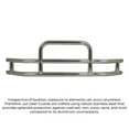 thumbnail image 3 of Small Model Deer Grille Guard Compatible for Peterbuilt (2022) with Brackets - 84-2/5"x10"x25-1/2" Heavy Duty Polished Stainless Steel Grille Guard for Trucks, 3 of 9