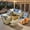 Denim Blue, variant on Ovios 8 Pieces Wicker Patio Furniture Sets Outdoor Conversation Sectional Sofa with Swivel Chairs & Solar Light Table