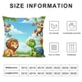 thumbnail image 5 of Leisuo Cartoon Throw Pillow Cushion Cover, Relaxing in Flowers Nature Butterfly Lion King Graphic, Decorative Rectangle Accent Pillow Case,Orange Blue Yellow, 5 of 5