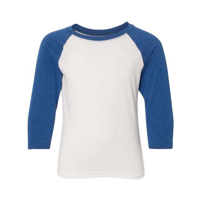 Next Level Big Boy's 3/4-Sleeve Rib-Knit T-Shirt, Medium, Royal / White Ropa de siguiente nivel 3352