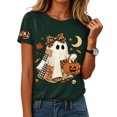 thumbnail image 2 of Leey-World Halloween T-Shirts for Women Fashion Printed Crew Neck Short Sleeve T Shirt Halloween Printed T Shirt Top, 2 of 5