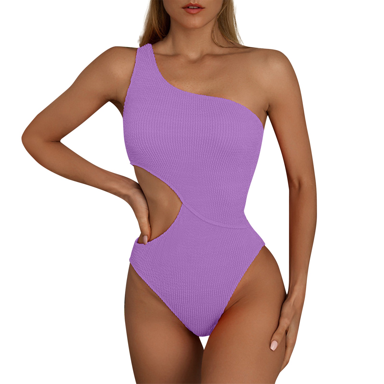 Ovticza Women's Cutout One Piece Swimsuit One Shoulder