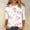 Black, variant on QHWAUAKFBN T Shirts For Women Trendy Graphic 3/4 Sleeve Shirt Round Neck Plus Autumn Loose Three Point Sleeve Shirt Tshirts Top