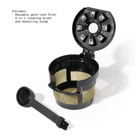 Beautiful Perfect Grind™ Programmable Single Serve Coffee Maker, Black Sesame by Drew Barrymore❗MAY HAVE MISSING PIECES/NEEDS CLEANING❗