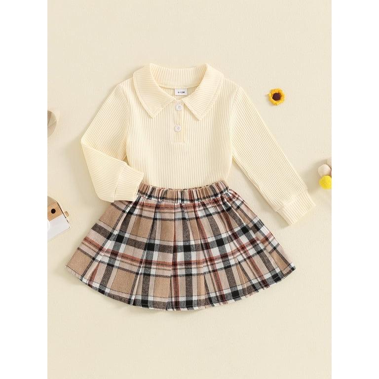 Nygoyerh Toddler Girls Skirt Set 12M 18M 2T 3T 4T 5T Long Sleeve