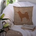 thumbnail image 3 of Carolines Treasures BB1067-BL-BN-PW1414 Shiba Inu Burlap and Brown   Canvas Fabric Decorative Pillow BB1067 14Hx14W, 3 of 4