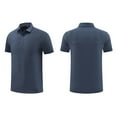 thumbnail image 3 of Men's solid color quick-drying sweat-wicking golf polo shirt short-sleeved casual sports polo shirt, 3 of 3
