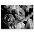 thumbnail image 3 of PixonSign Canvas Print Wall Art Set Roses Hidden in Shadow Botanical Wilderness Photography Realism Contemporary Portrait Relax/Calm Dark Black and White for Living Room, Bedroom, Office - 24"x36"x2, 3 of 5