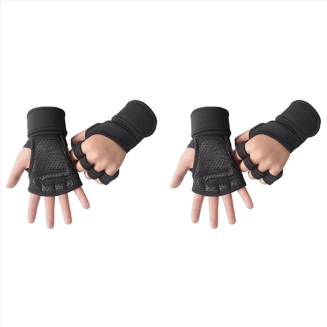 4X XL Guantes Deportivos de Entrenamiento para Hombres y Mujeres Guantes de Entrenamiento Fitness Culturismo Levantamiento de Pesas Gimnasio Mano Guantes de Muñeca Negro B
