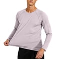 thumbnail image 5 of Asxite Men Plus Size Tops Round Neck Long Sleeve Solid Breathable Fast Dry Sport Shirts, 5 of 7