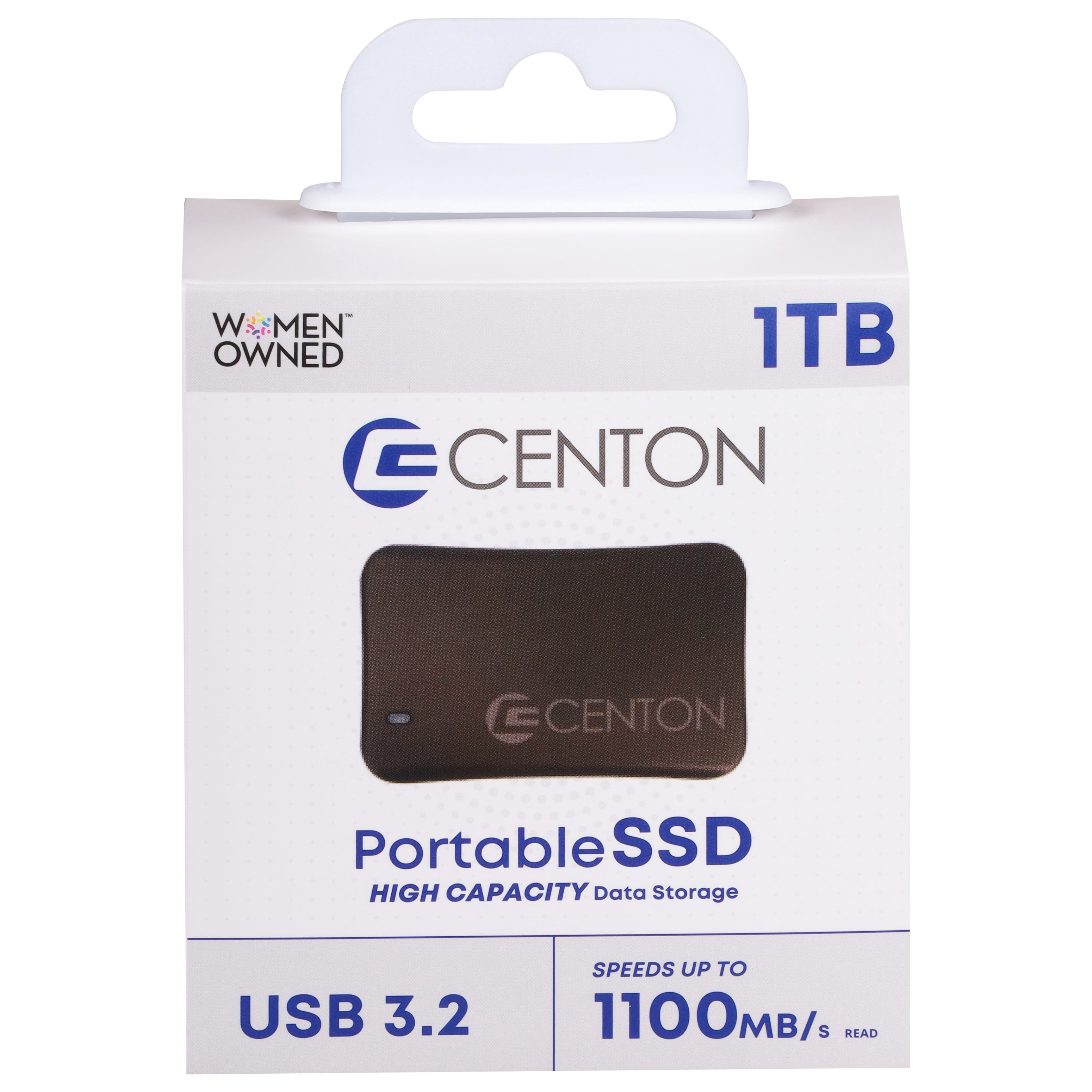 Centon External SSD (Black), USB-C 3.2 Gen 2, 1000GB