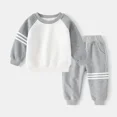 thumbnail image 4 of New Spring Autumn Children Clothes Set Color Patchwork Kids Boys Two-Piece Sets Children Boy Casual Tracksuit Outfits Tops Pants, 4 of 6