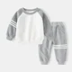 thumbnail image 4 of New Spring Autumn Children Clothes Set Color Patchwork Kids Boys Two-Piece Sets Children Boy Casual Tracksuit Outfits Tops Pants, 4 of 6