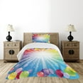 thumbnail image 4 of Ambesonne Party Quilted Bedspread Set 2 Pcs, Celebration with Balloons, Twin Size, Multicolor, 4 of 5