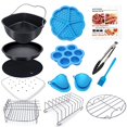 thumbnail image 2 of Accessoires pour Friteuse à Air Chaud Carrée 12 Pcs avec Livre de Recettes Compatible avec Friteuse à Air Philips, COSORI, 2 of 4