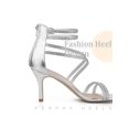 thumbnail image 4 of BLISSFUL STEP Ankle Strap Glitter Rhines Stiletto Heels Sandals for Women Silver 9, 4 of 6
