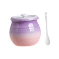 thumbnail image 4 of yuksok Kitchen Canister 680ml Multiuse Ceramic Sealed Jar for Cereal Rice Loose Tea violet, 4 of 9