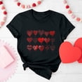 thumbnail image 5 of Goodtrade8 Plus Size Valentines Womens Tops Short Sleeve Valentines Women Heart Printed Casual Love Crew Neck Shirts for Women, 5 of 7