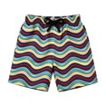 thumbnail image 2 of OSOLU Boys Athletic Shorts Summer Beach Breathable Colorful Striped Drawstring Elastic Waist Loose Fit Running Shorts For Kids 2-14Y, 2 of 3
