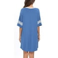 thumbnail image 4 of Sherrylily Sleep Shirts for Women Modal Nightshirts V Neck Loose Nightgowns Printed Sleepwear, 4 of 5