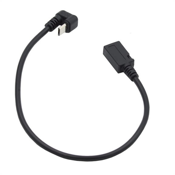 CY 5Pin Micro USB 2.0 Male to Female Power Data Extension Cable Opposite U Shape Back Angled Type for Phone Laptop