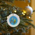 thumbnail image 7 of 3drose, Wildlife Budgie, Circle Porcelain Ornament, 7 of 7