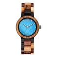 thumbnail image 1 of Relojes De Madera Relojes Exquisitos Para Mujer Relojes Casuales De Moda Simple Esfera De Nácar Yuarrent AP004879-02, 1 of 6